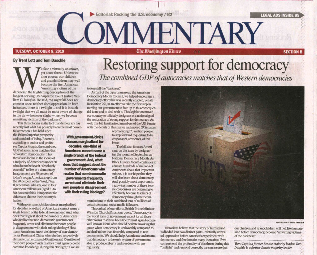 Restoring support for democracy